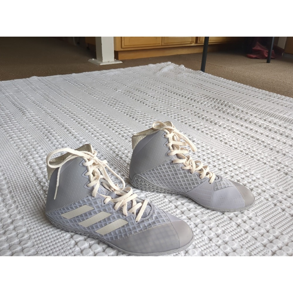 Adidas Mat Wizard 4 Wrestling Shoes Grey Size 6 Mens Lace Up EXCELLENT CONDITION